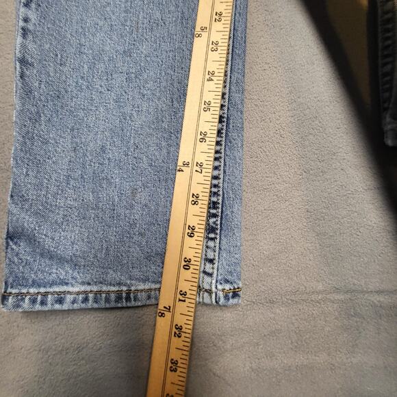 Levis 514 Jeans Mens 31x31 Blue Straight Leg Distressed Stretch Denim - Picture 8 of 11